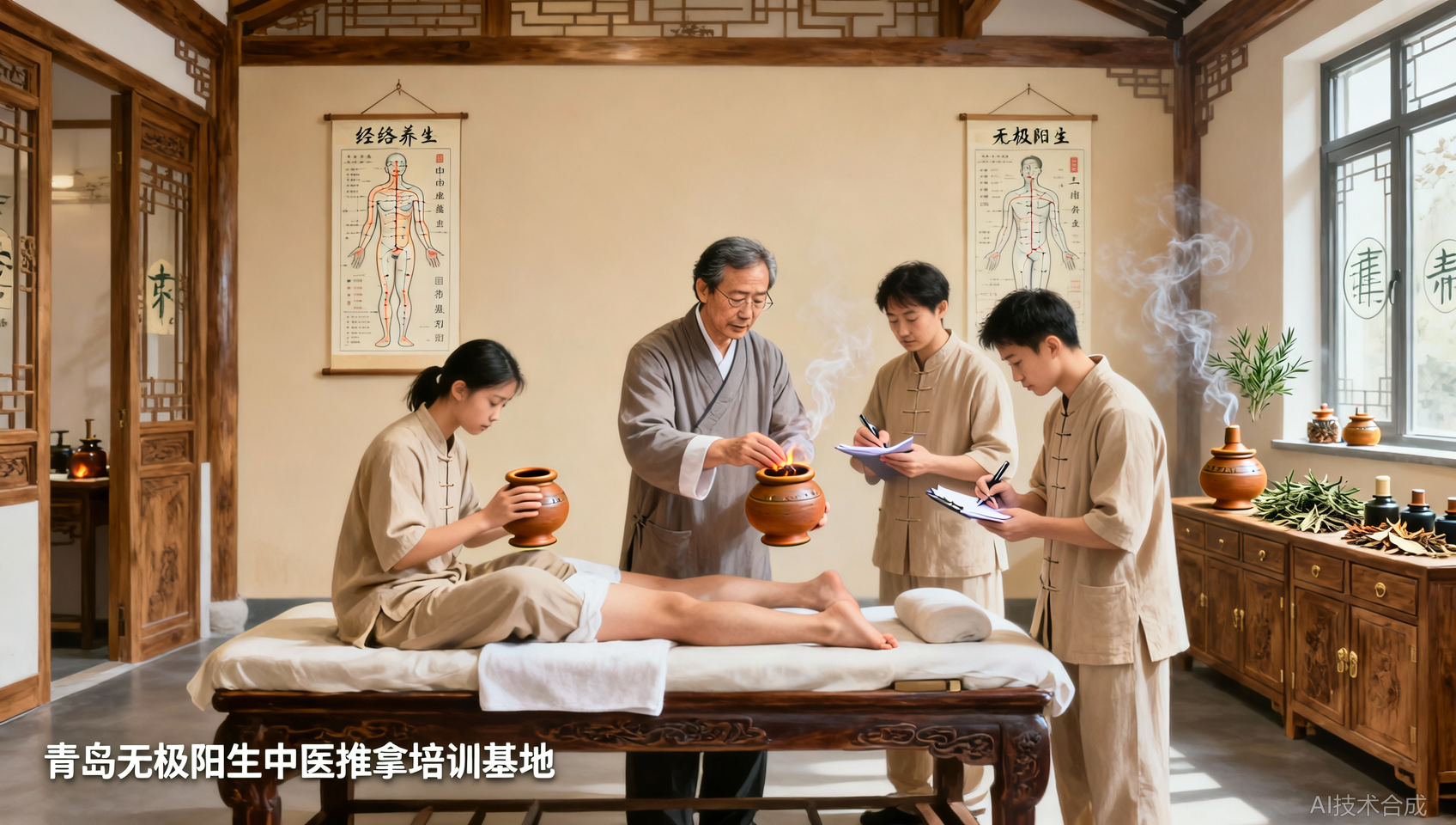 想学特色罐灸哪家强？青岛无极阳生中医推拿培训基地无极罐灸特色培训