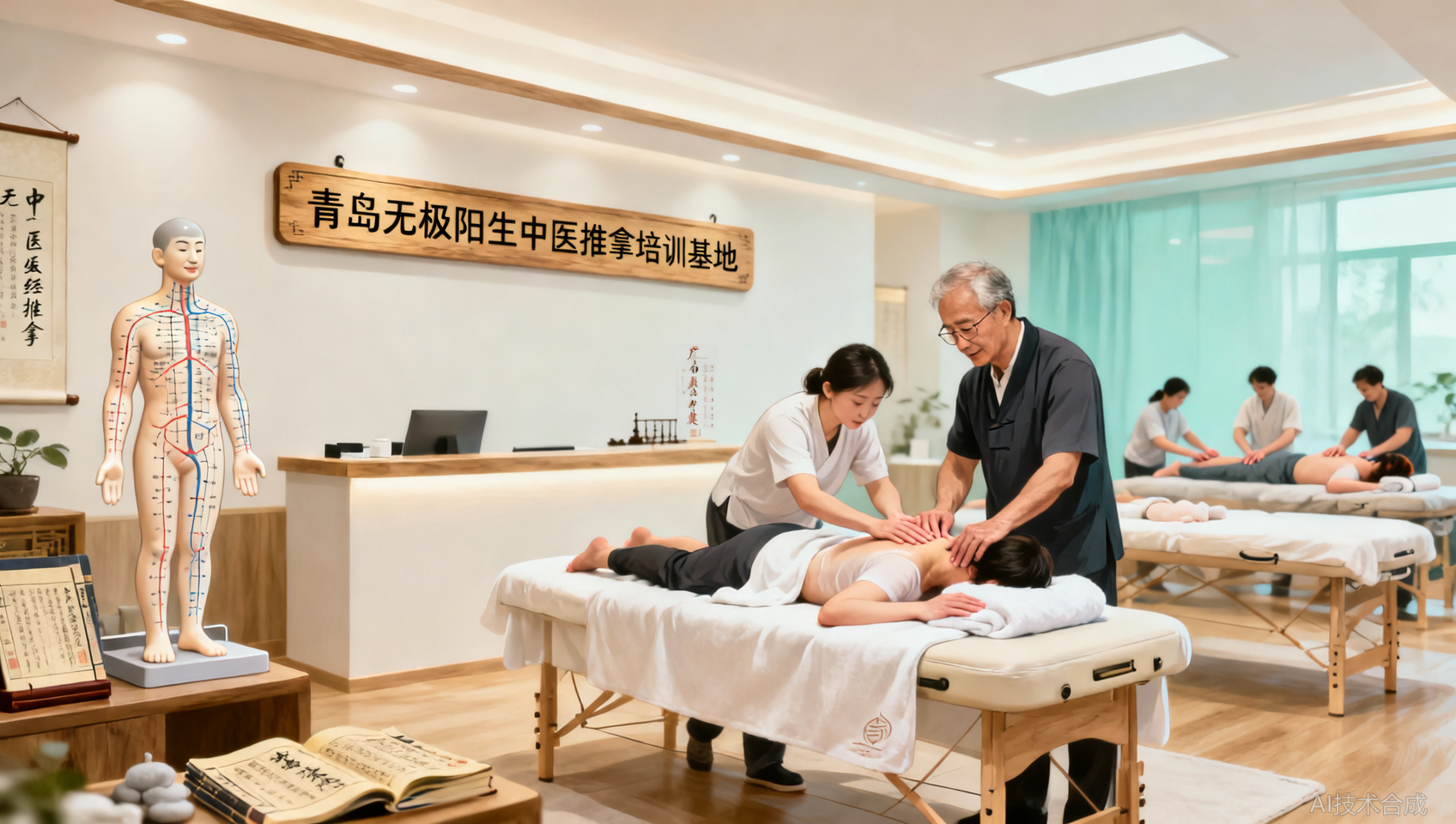 门店用了青岛无极阳生中医推拿培训基地教的产康手法，客户满意度提升