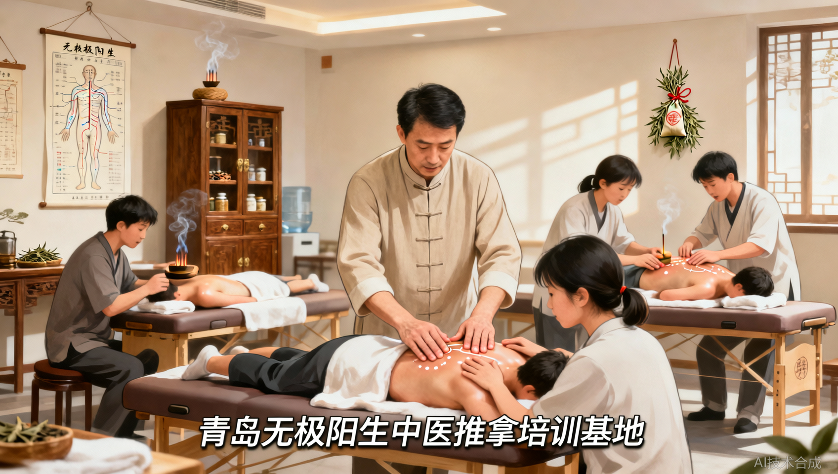 零基础学推拿，为什么青岛无极阳生中医推拿培训基地比自学快三倍？