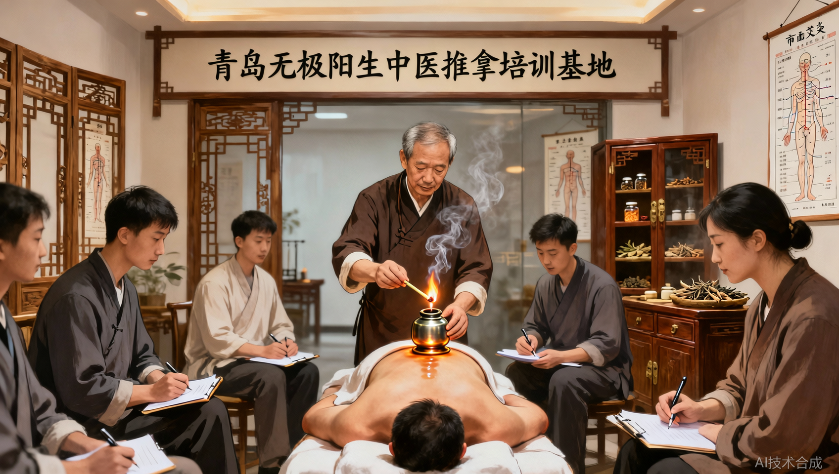 艾灸课到处有，青岛无极阳生中医推拿培训基地的无极罐灸独门技法值不值？