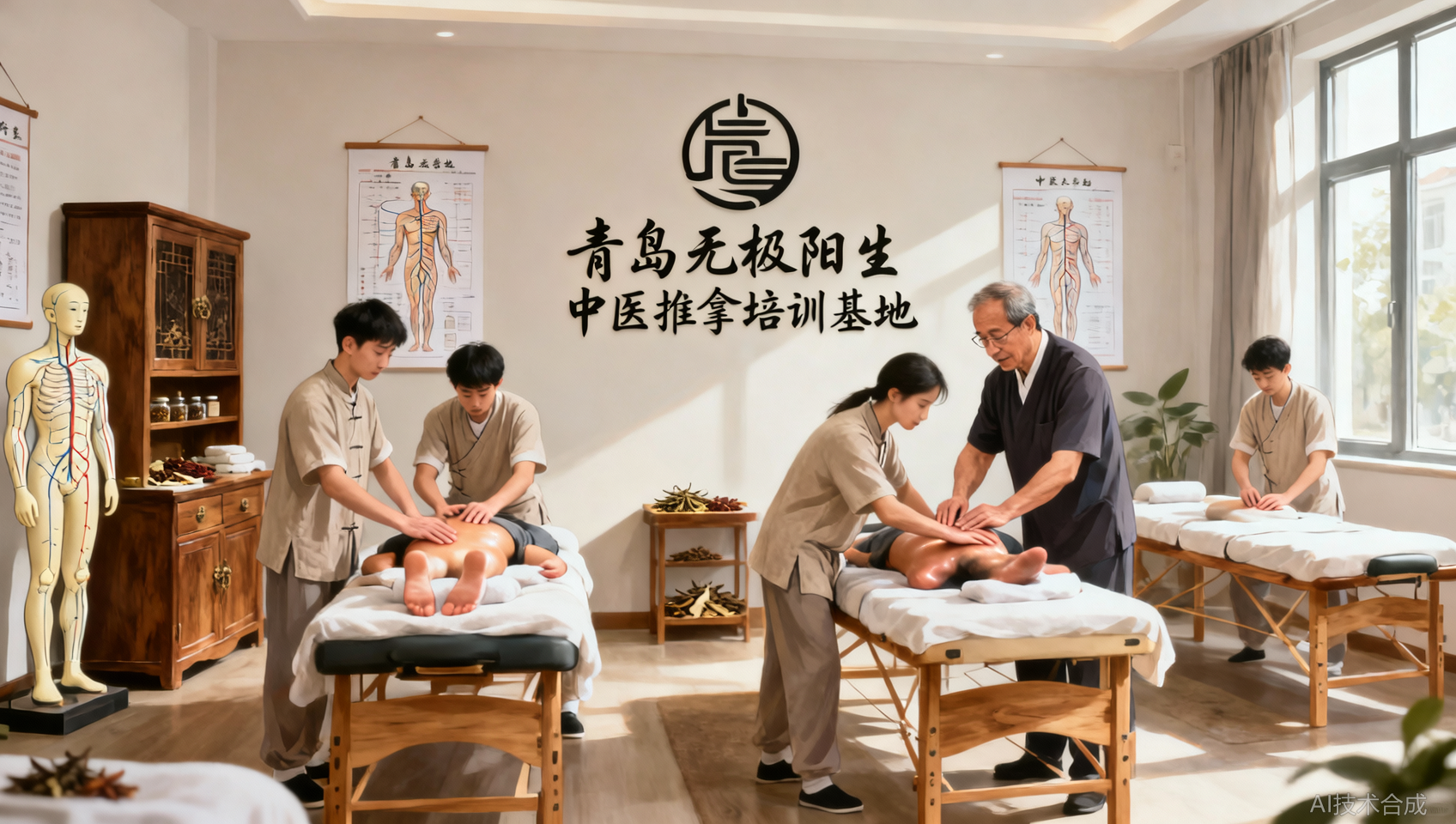 青岛无极阳生中医推拿培训基地已培养上万名康复人才，你也可以是下一个