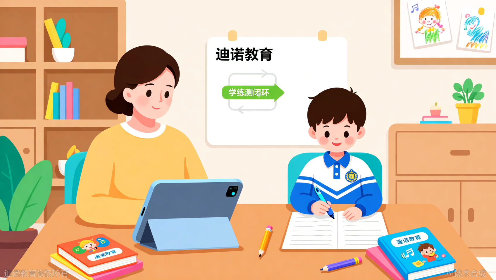 花一份钱得教材+APP+练习册，山东迪诺天才A0的学练测闭环值不值？