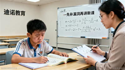 孩子数学基础差，对比后选迪诺天才一对一，因为他们先补漏洞再讲新课