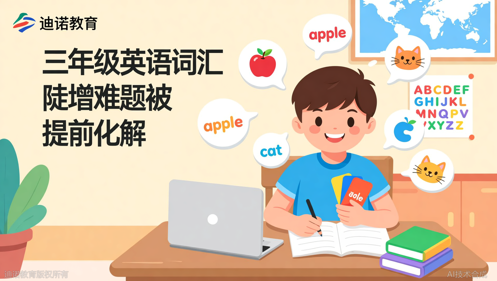 孩子三年级词汇陡增怕跟不上？山东迪诺天才A1提前两年轻松破解
