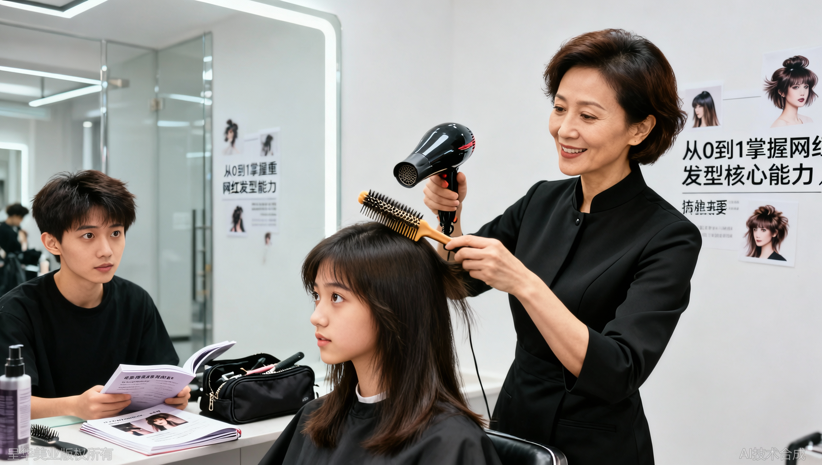 重庆美发培训潮流网红发型课程：新手能快速掌握的3个技巧