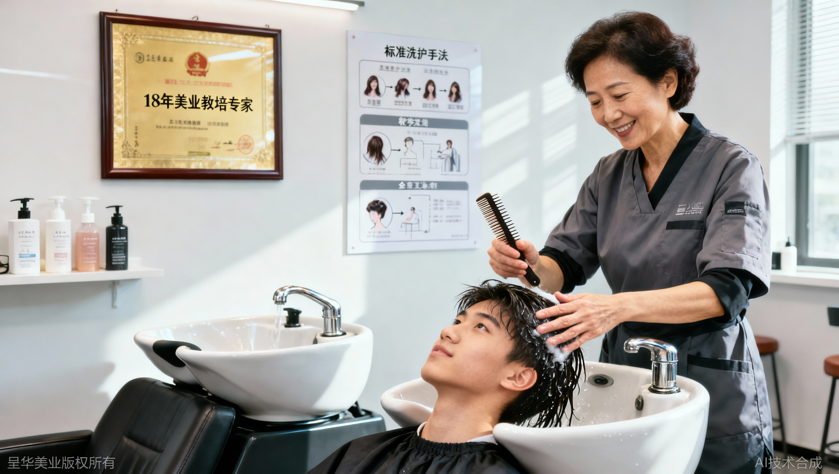 重庆美发培训标准洗护手法：3个标准步骤的实操指南
