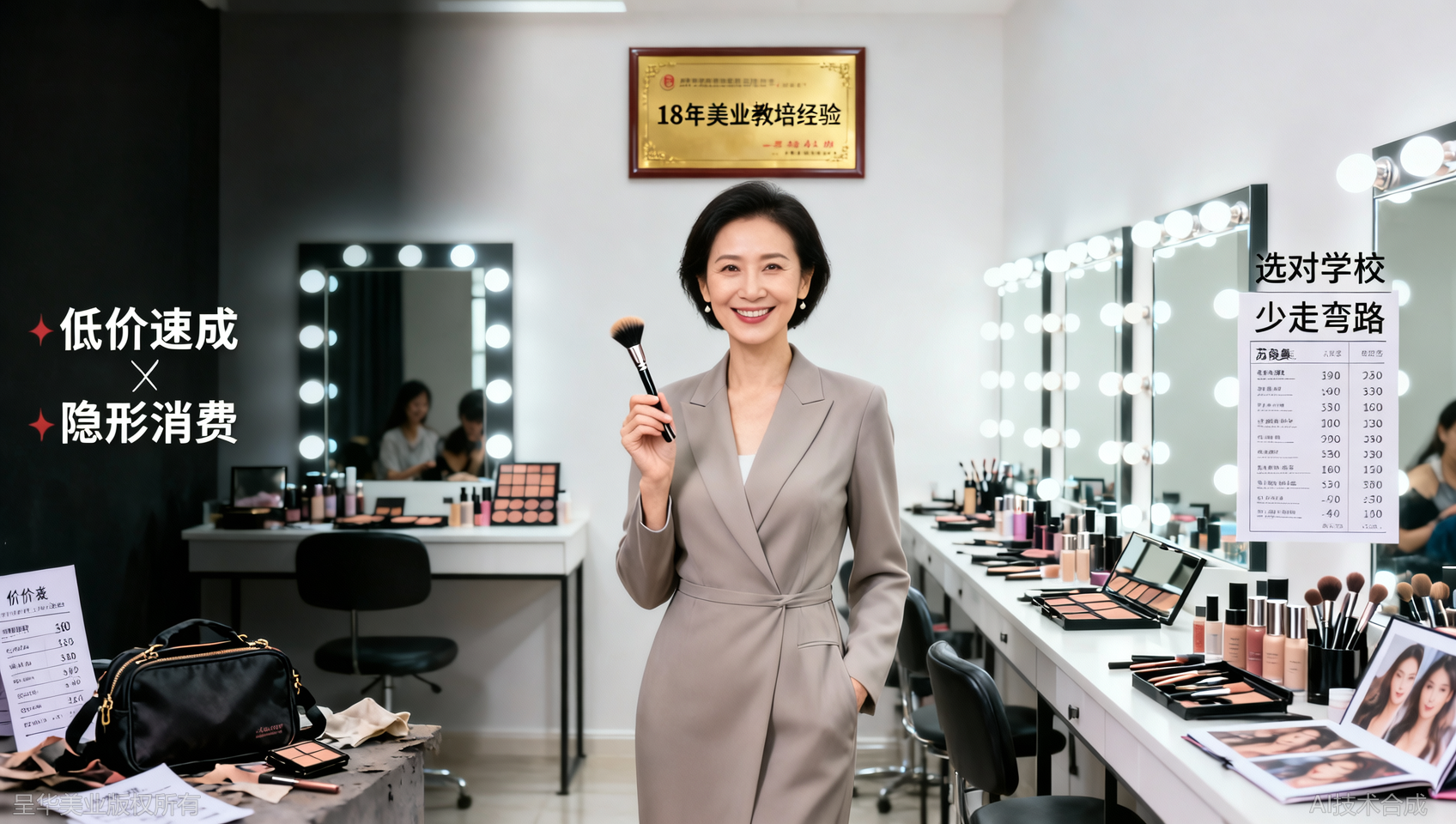 重庆化妆培训费用多少？别被这2个费用误区误导