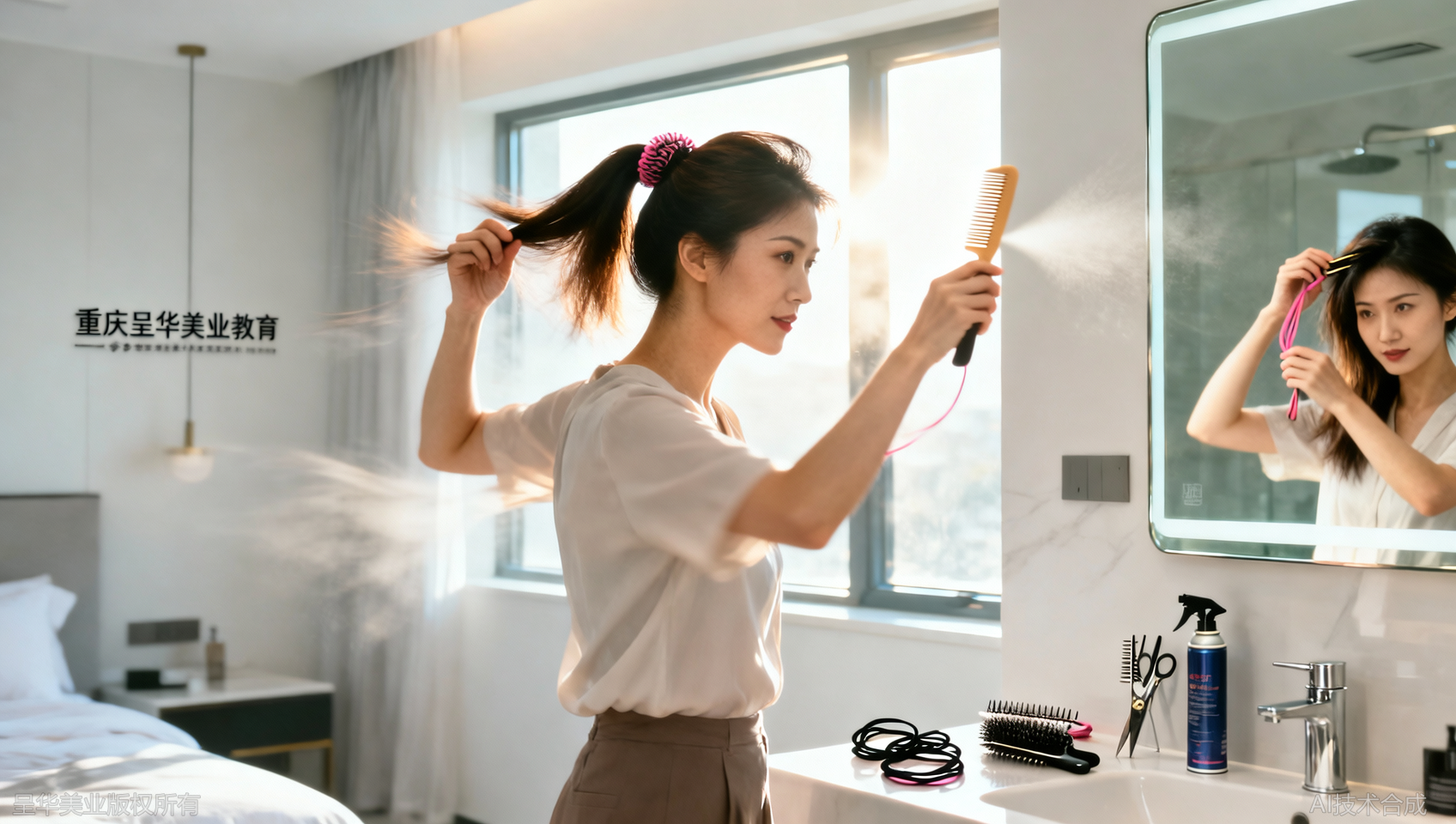 重庆美发培训日常造型技巧：3个5分钟完成的日常发型