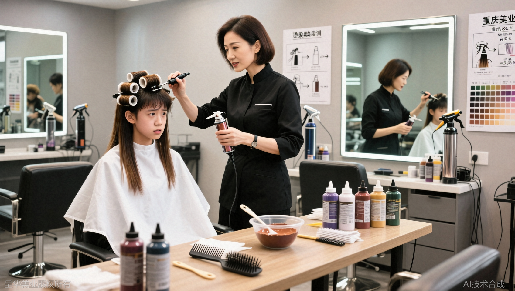 重庆美发培训烫染技术特训班：避开这2个烫染失败的错误