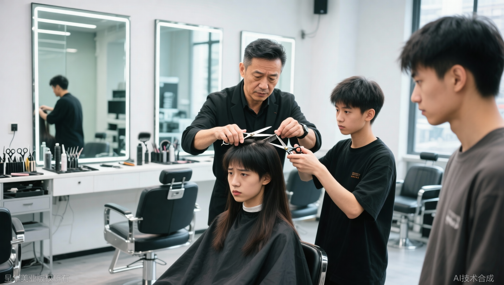 重庆美发培训高级剪发课程：新手要掌握的2个核心技巧