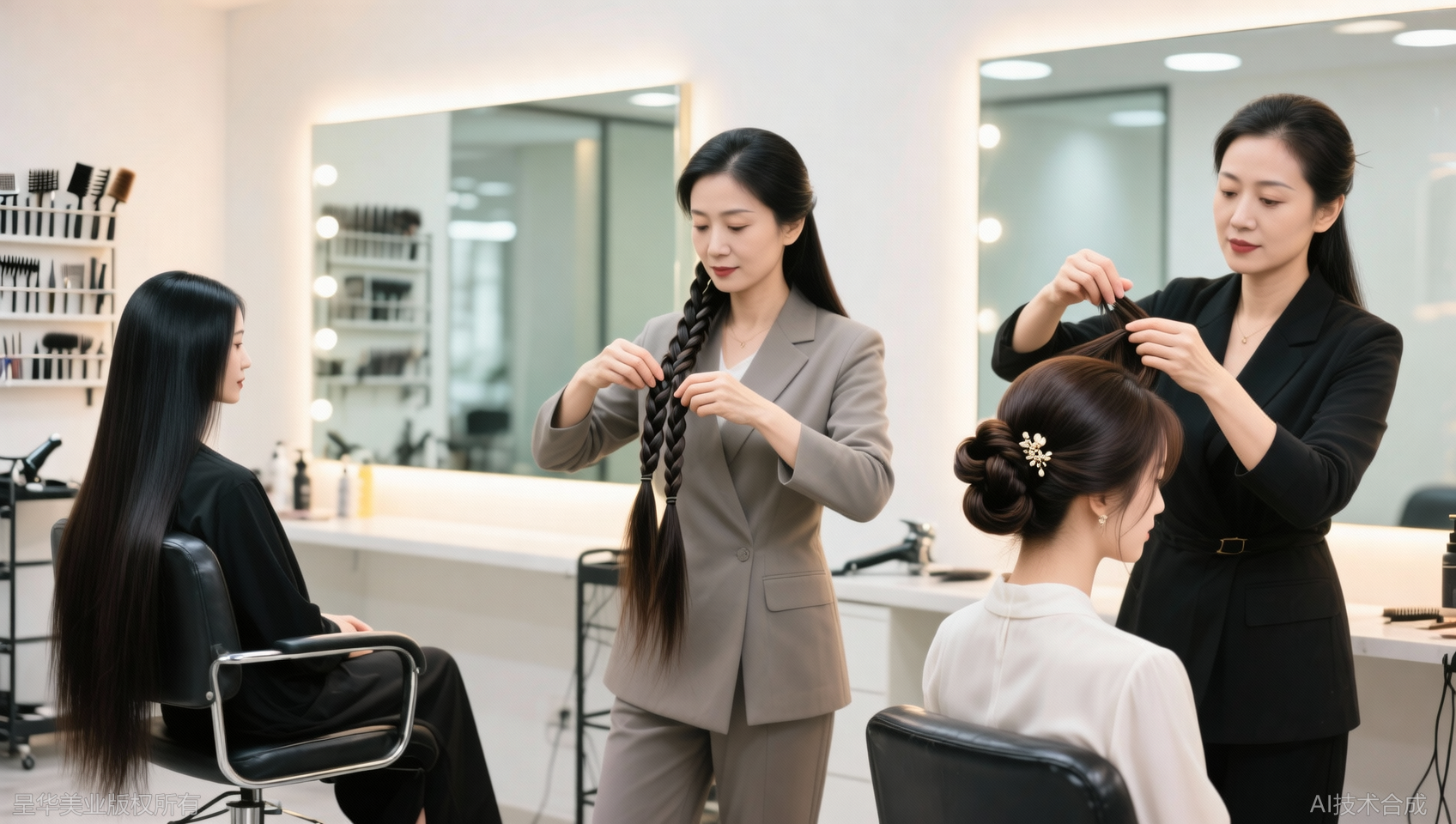 重庆美发培训女士长发造型技巧：3个长发造型的实操指南