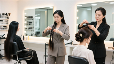 重庆美发培训女士长发造型技巧：3个长发造型的实操指南