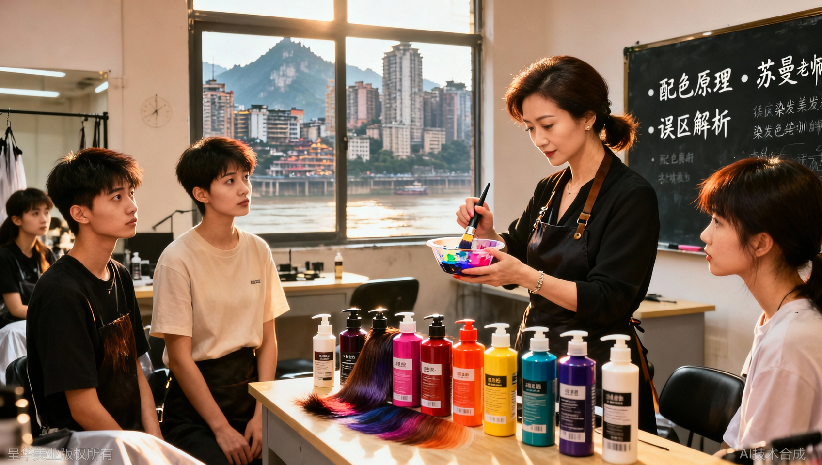 重庆美发培训染发配色原理：避开这2个配色误区