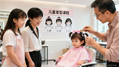 重庆美发培训儿童发型课程：3个适合新手的可爱发型实操