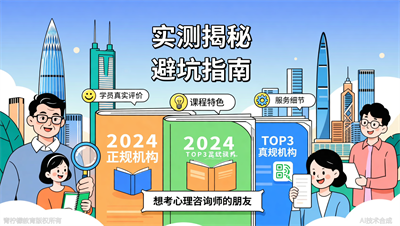 深圳正规心理咨询师培训机构推荐：2024TOP3机构实测