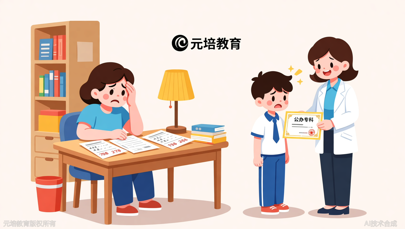 元培教育毕业后，我女儿从班级下游到顺利录取公办专科