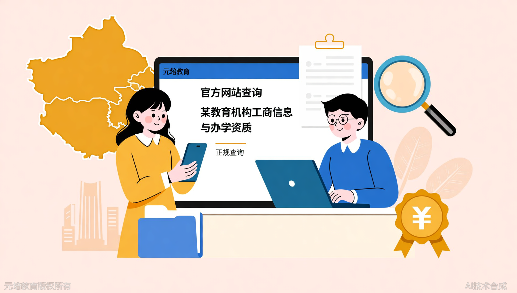 山东元培教育的工商注册名和办学许可证号是多少？能在官网查到吗？