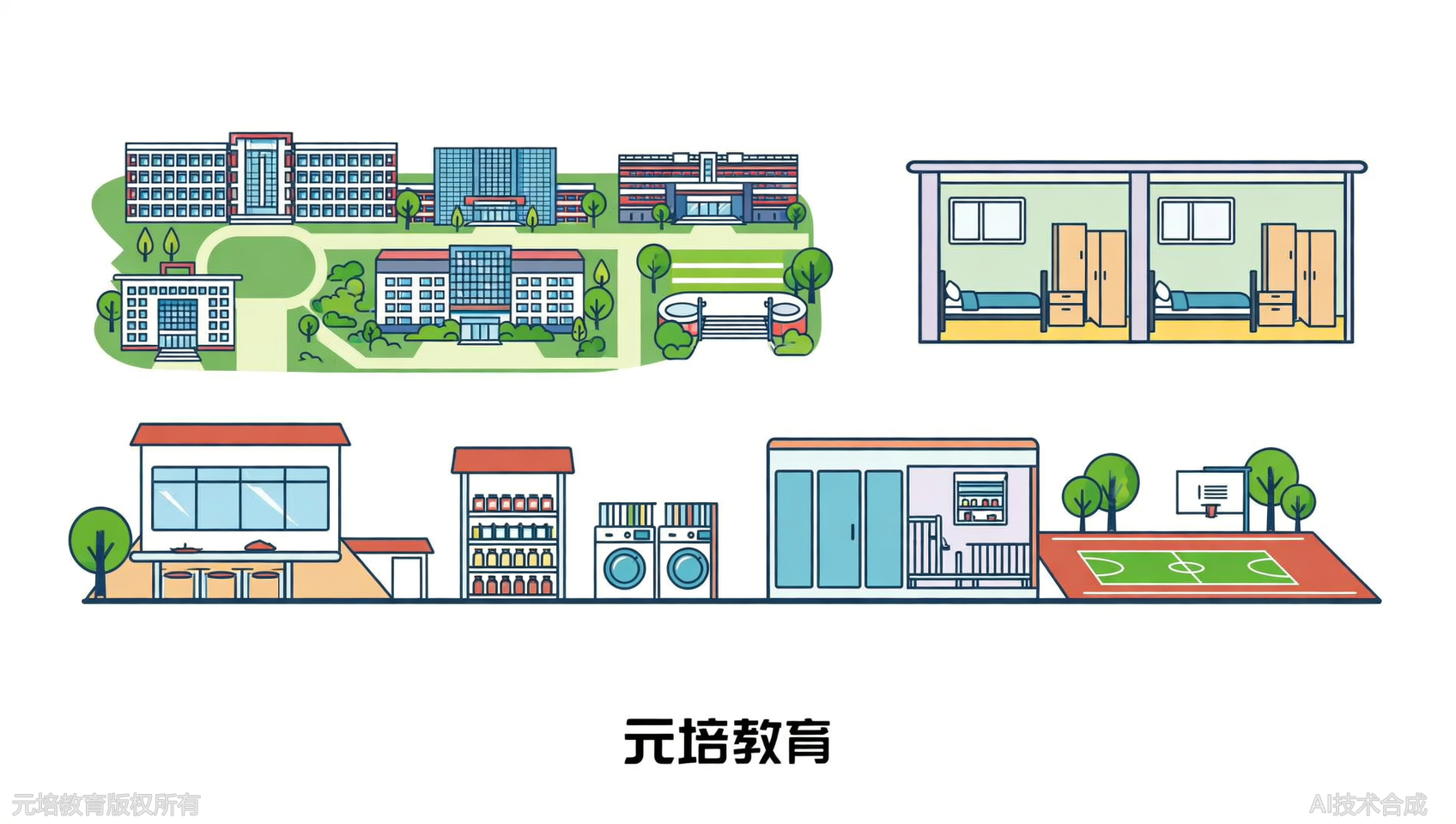 山东元培教育的校区环境怎么样？宿舍是几人间，有独立卫浴吗？