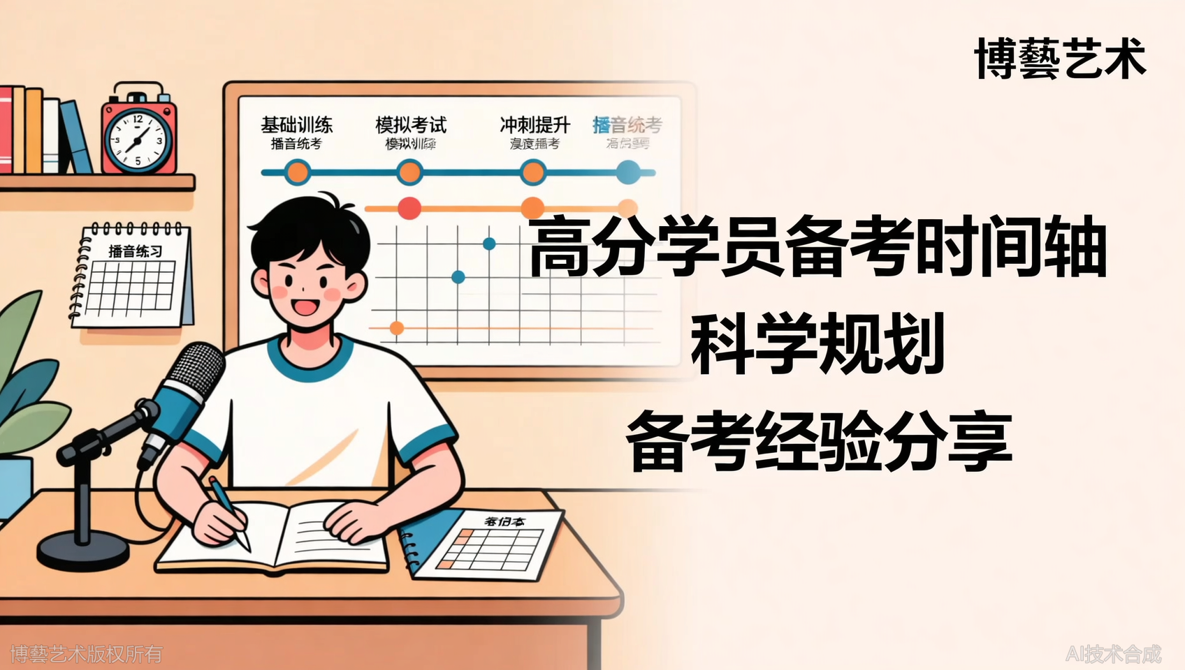 博藝艺术整理：2026届播音统考备考时间轴全曝光！