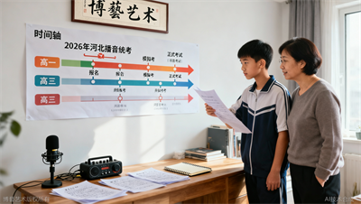 河北播音统考什么时候考？高一高二学生家长的时间轴科普