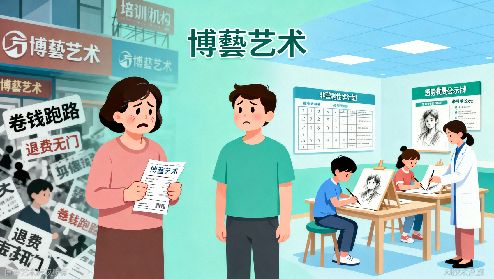 同样是花钱培训，博藝艺术能给你&ldquo;非营利性&rdquo;机构的安全感，别人能给吗？