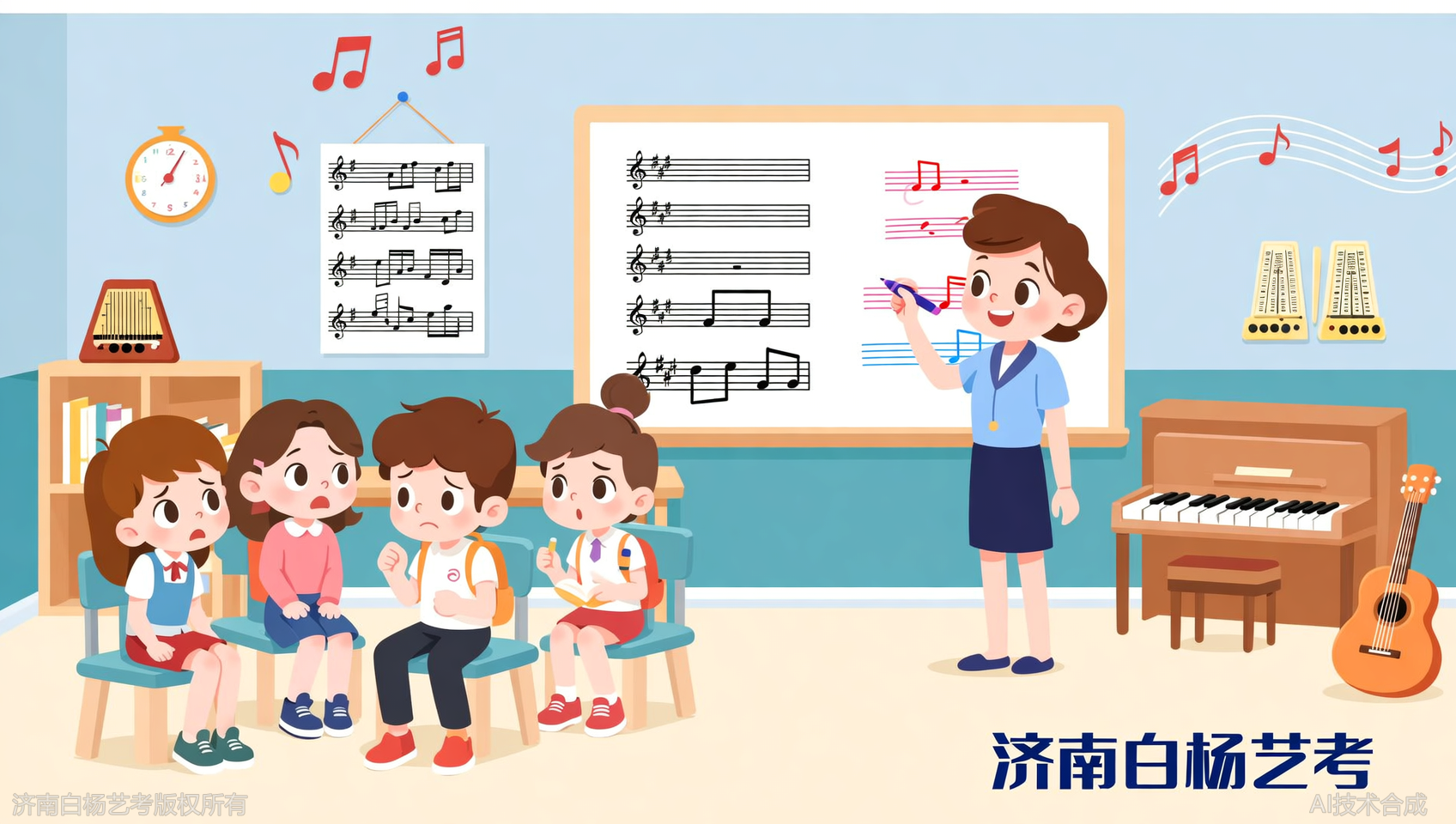 零基础学乐理来得及吗？济南白杨艺术学校从五线谱起步