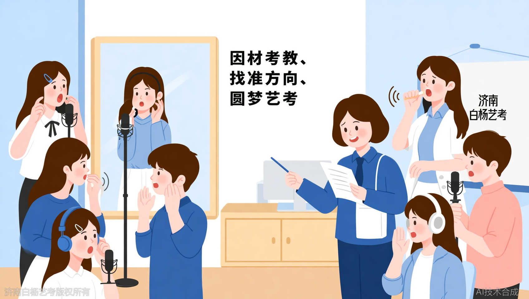 声乐生不知道什么唱法适合自己？济南白杨艺术学校因材施教