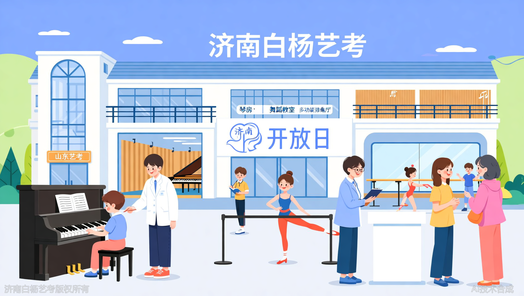 济南白杨艺术学校开放日预约：实地参观园区+体验课