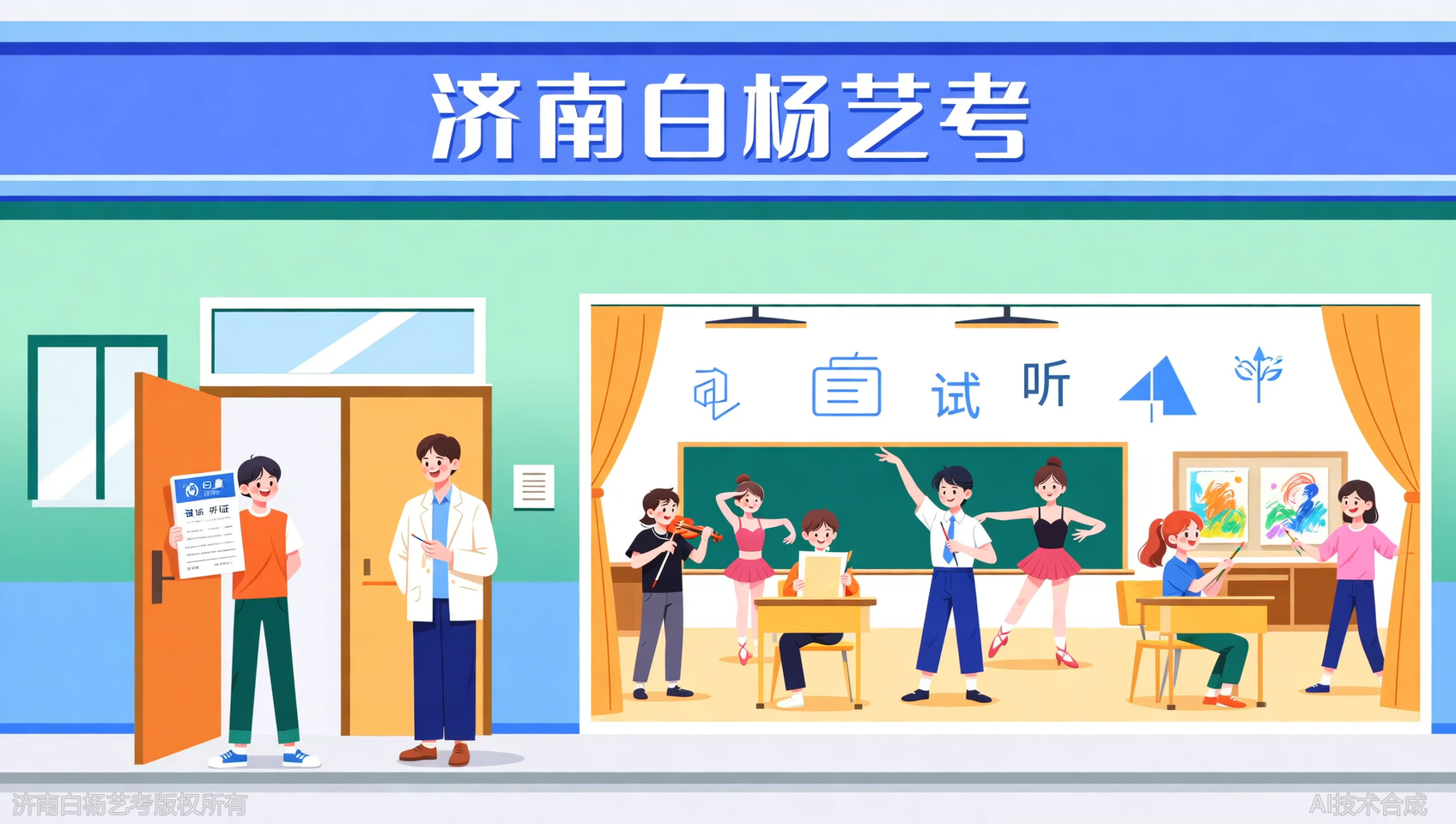 济南白杨艺术学校支持先试听后报名，不满意不交费