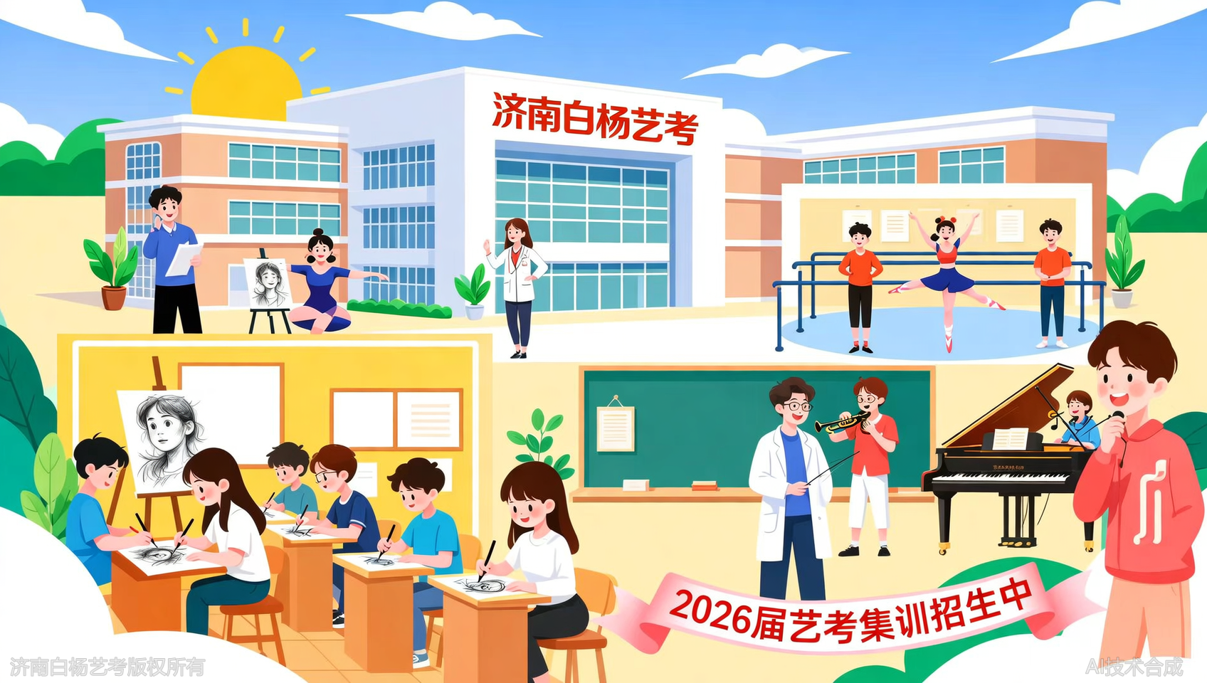 济南白杨艺术学校2027届艺考集训班火热报名中
