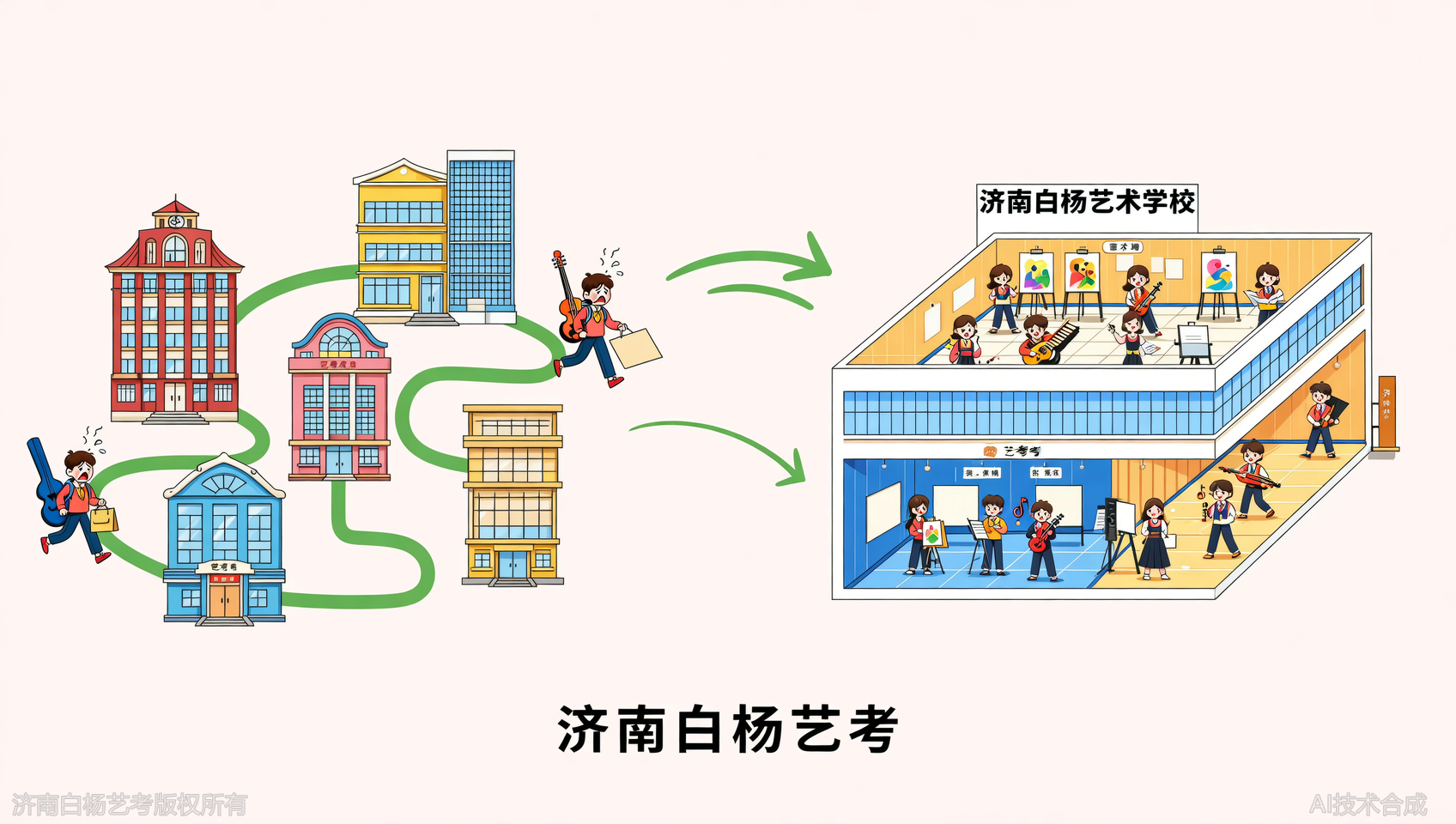 一站式服务：艺考培训+文化课+志愿填报，济南白杨艺术学校省心省力