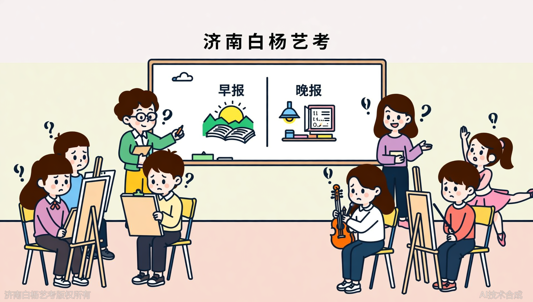 艺考集训早报晚报有什么区别？济南白杨艺术学校告诉你