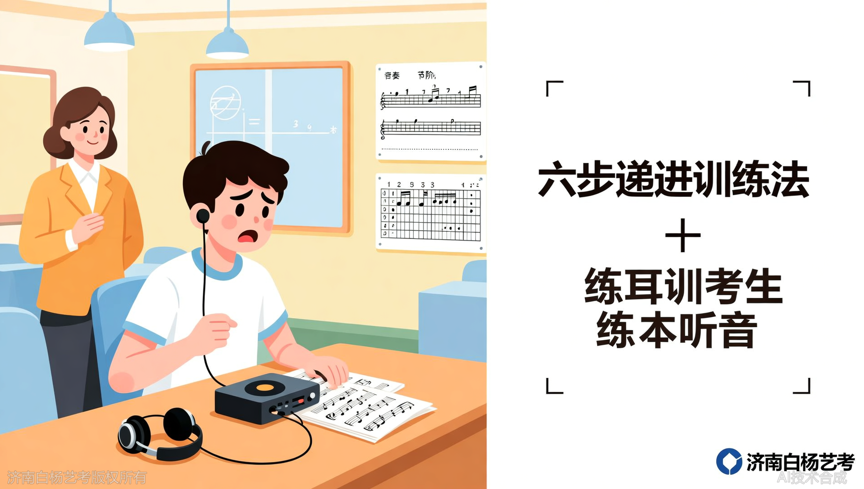 练耳听音总出错？济南白杨艺术学校六步递进法来救