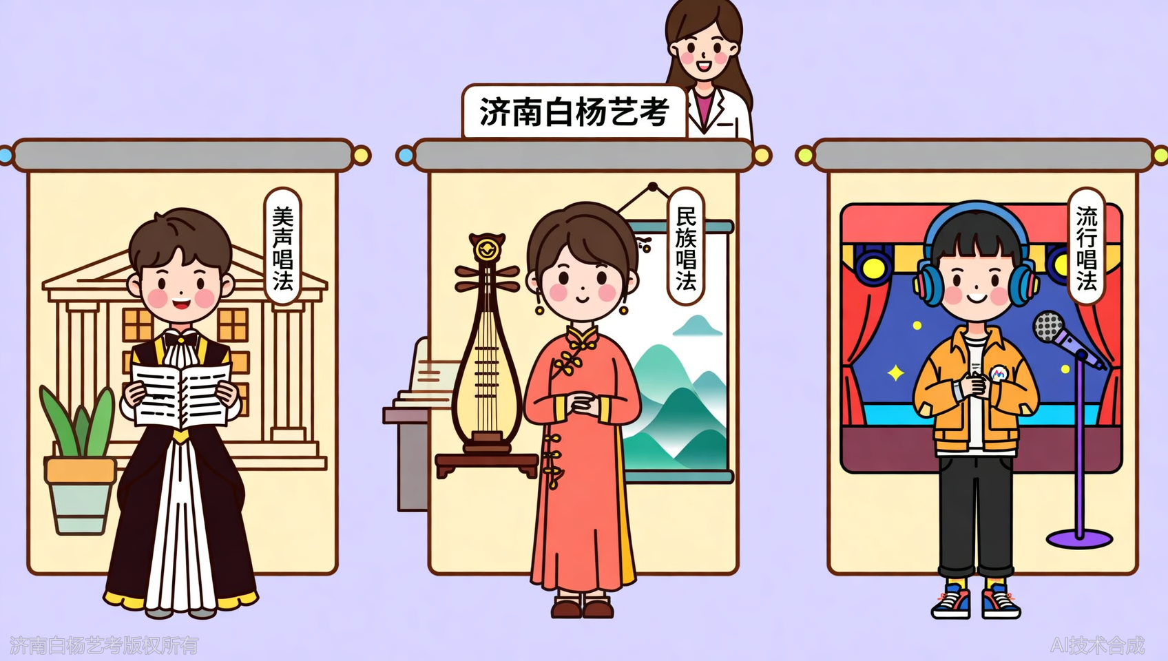 声乐三种唱法教学差异：济南白杨艺术学校美声/民族/流行分项训练