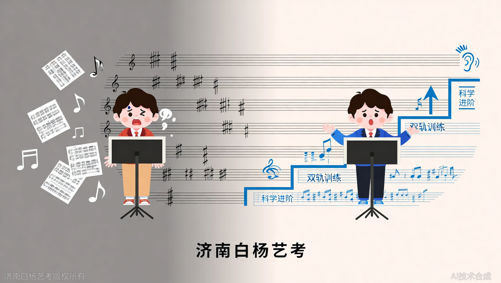 视唱遇到升降号就卡壳？济南白杨艺术学校双轨训练体系