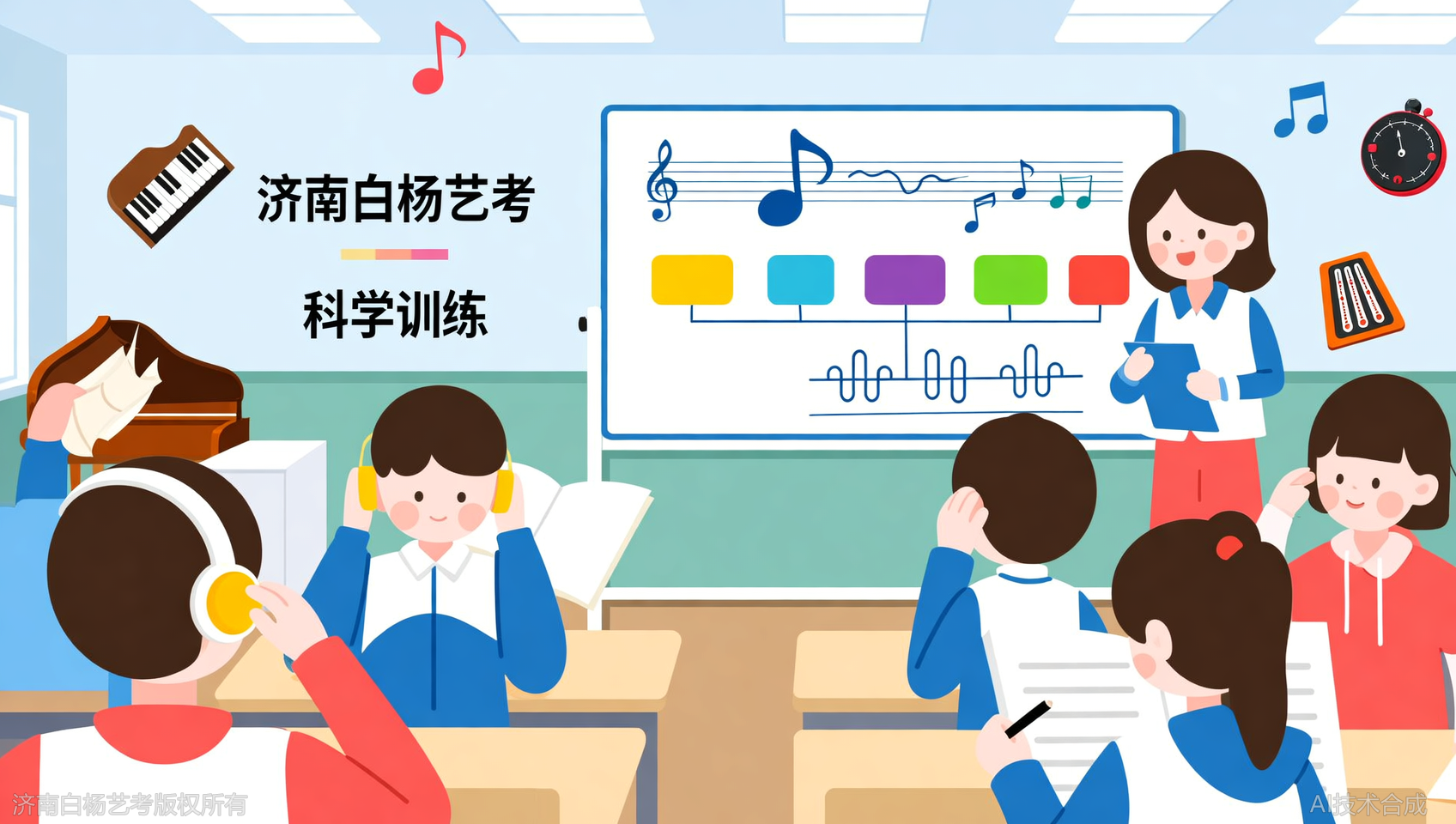 练耳六模块详解：济南白杨艺术学校听-唱-辨-记-练流程