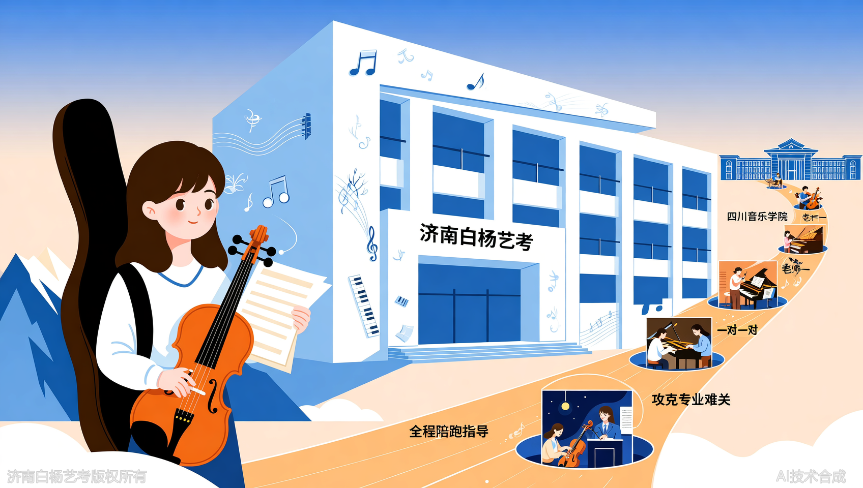从山东到四川音乐学院：我的艺考路，济南白杨艺术学校全程陪跑