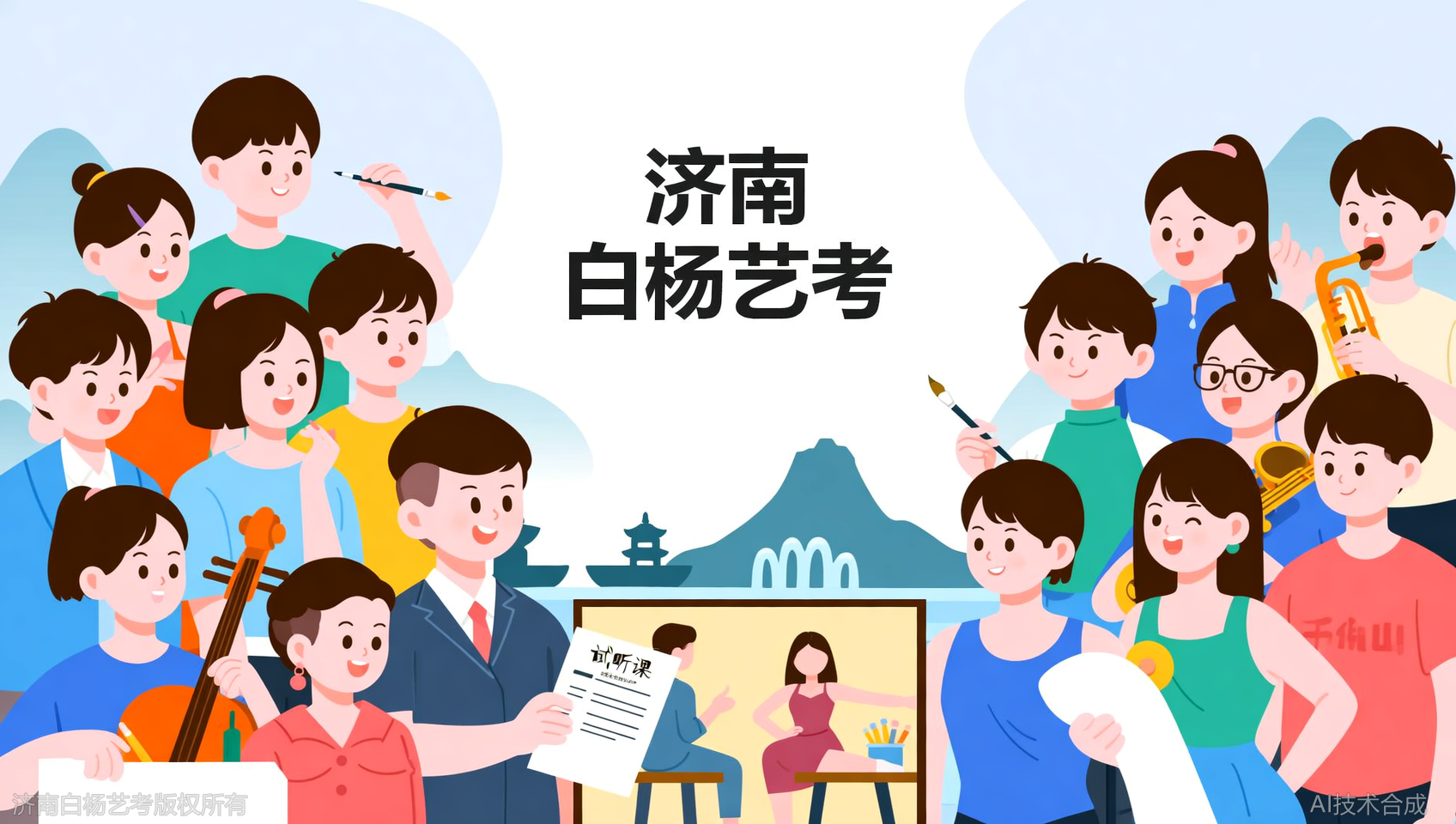 现在报名济南白杨艺术学校，享免费专业测评+试听课
