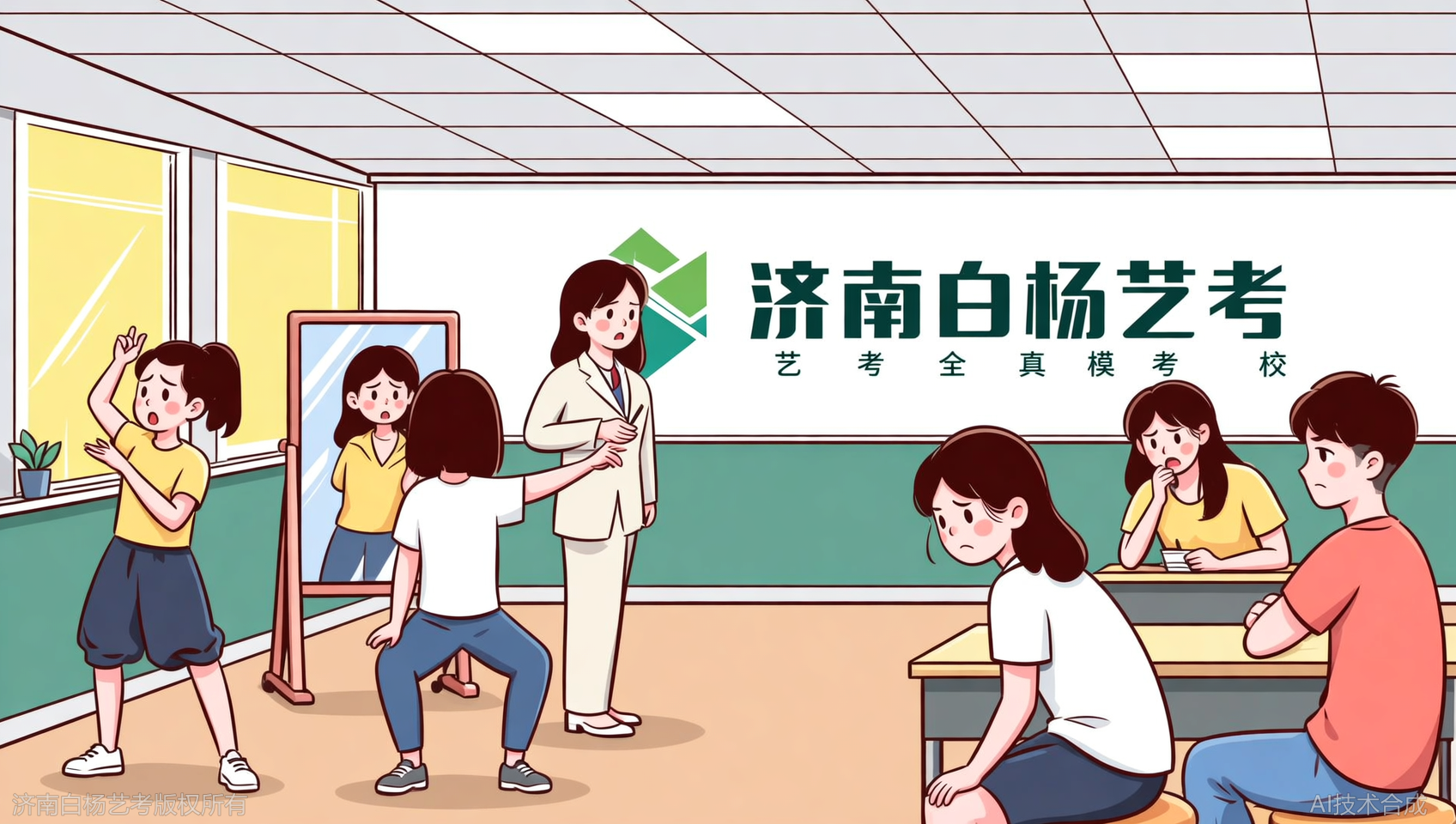 济南白杨艺术学校模拟考试现场直击：如何训练临场心理