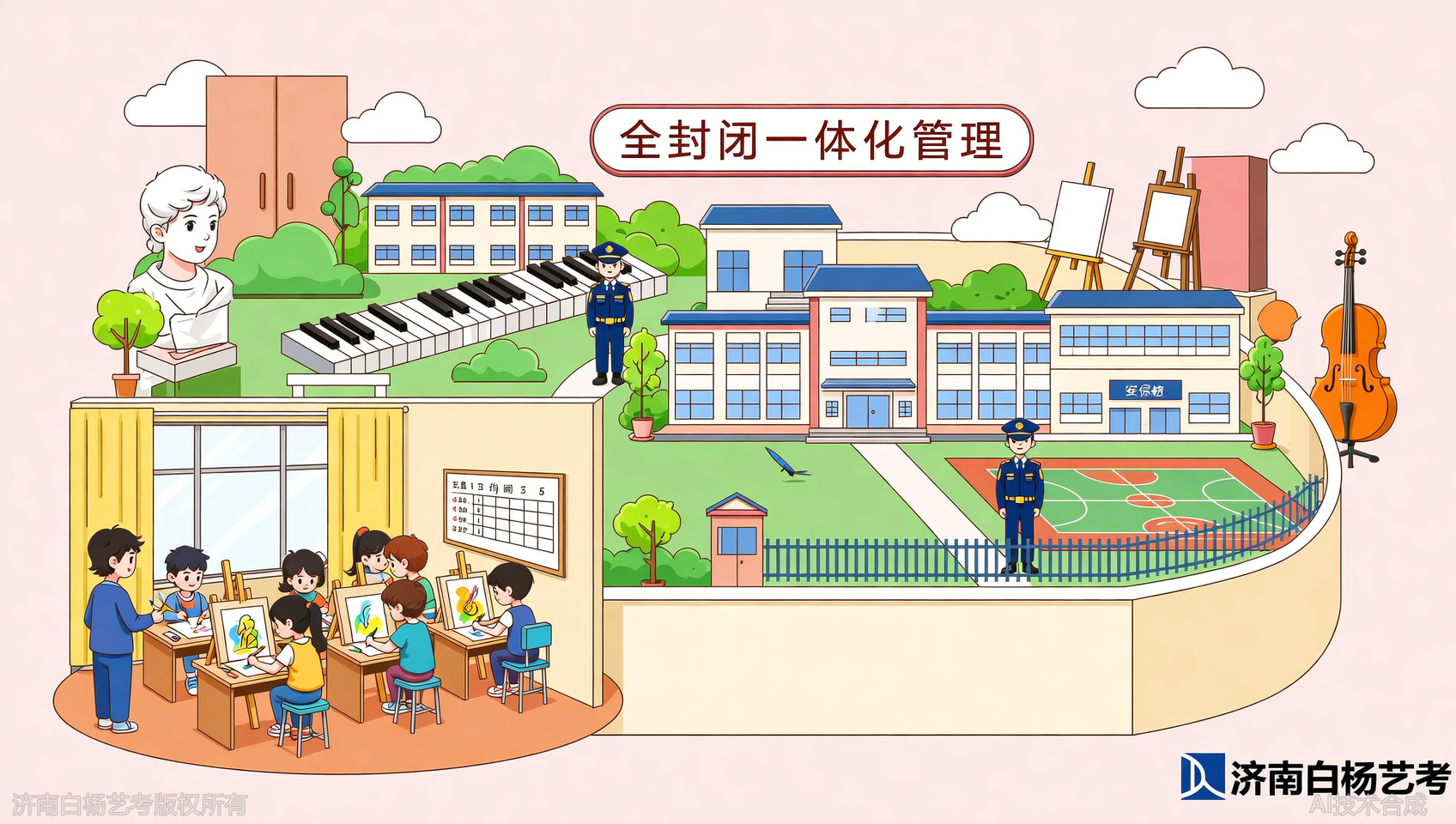 全封闭一体化管理：济南白杨艺术学校如何保障安全与效率