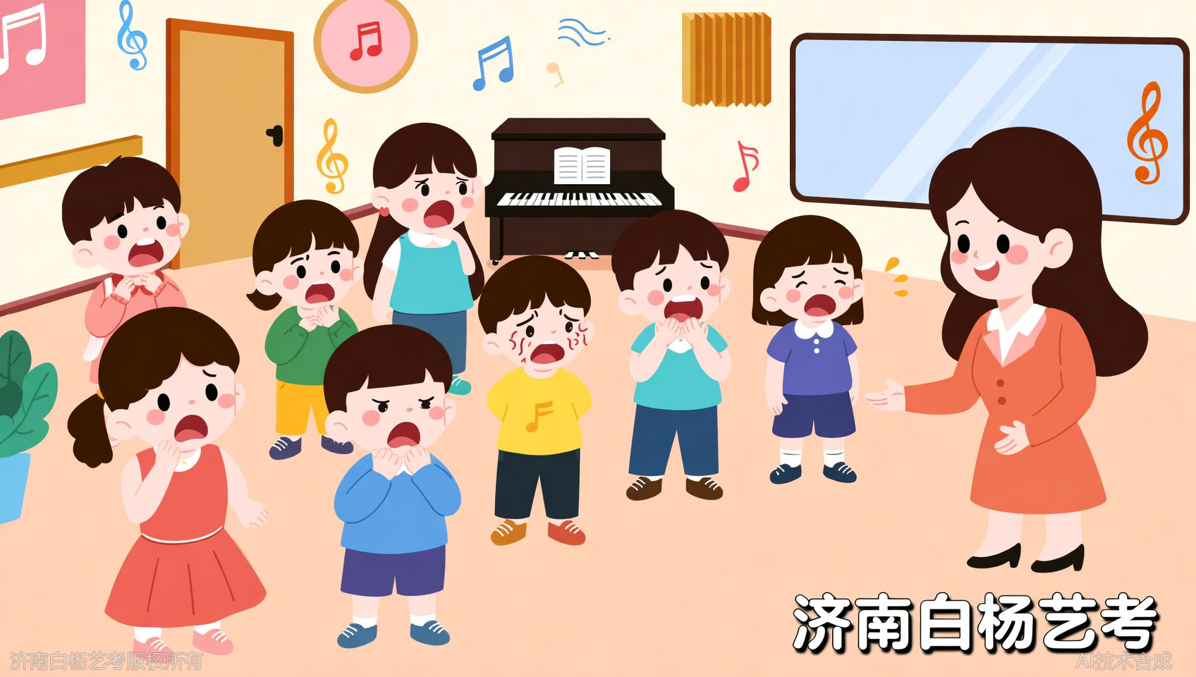 孩子唱歌挤卡提喉怎么办？济南白杨艺术学校意大利美声体系