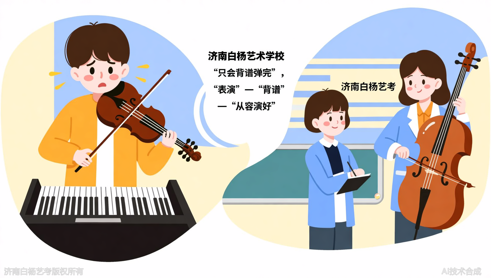 器乐考生只会&ldquo;背谱弹完&rdquo;？济南白杨艺术学校帮你&ldquo;背谱演好&rdquo;