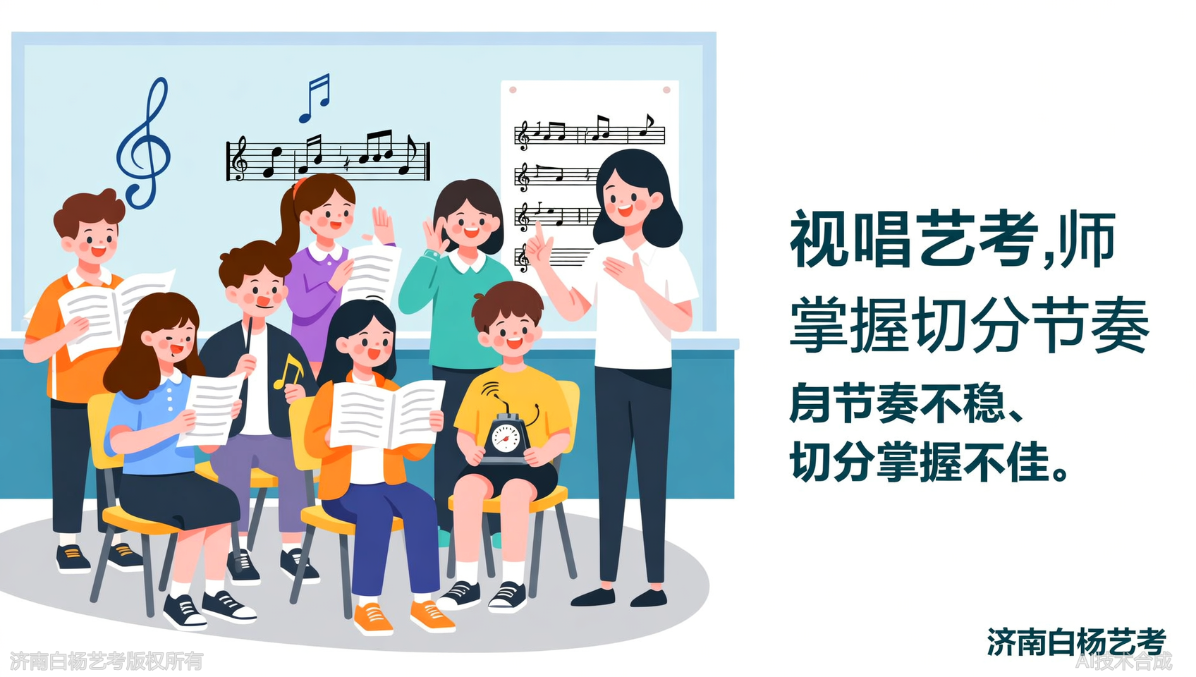 音乐生节奏不稳、切分不会？济南白杨艺术学校视唱专项突破
