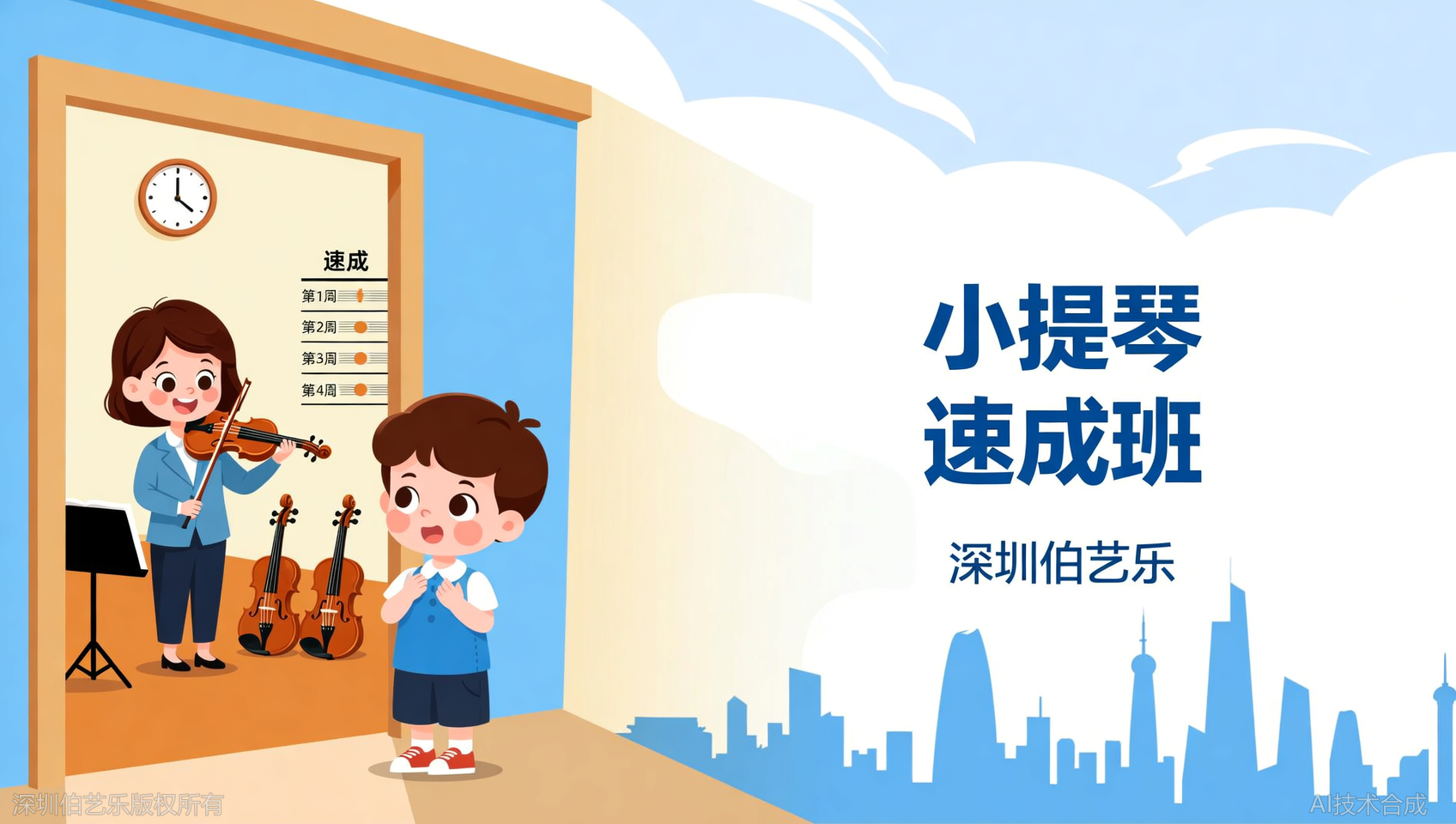 深圳南山区学小提琴多久能拉曲子？伯艺乐音乐培训班曲目实战