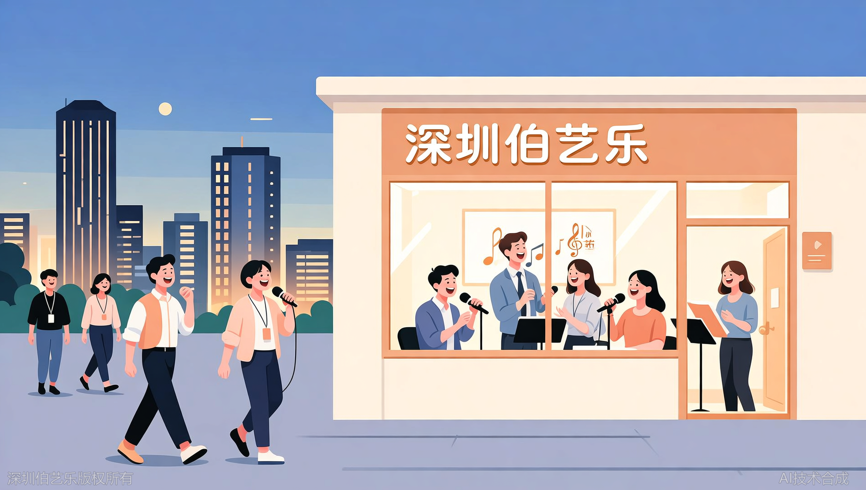 深圳龙华区下班后想学唱歌放松？伯艺乐音乐培训时间自由随约随学