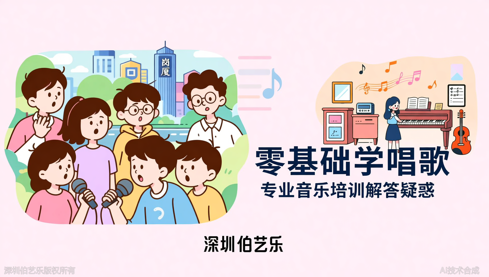 福田岗厦的K歌爱好者都在搜：零基础学唱歌要多久？伯艺乐音乐培训告诉你