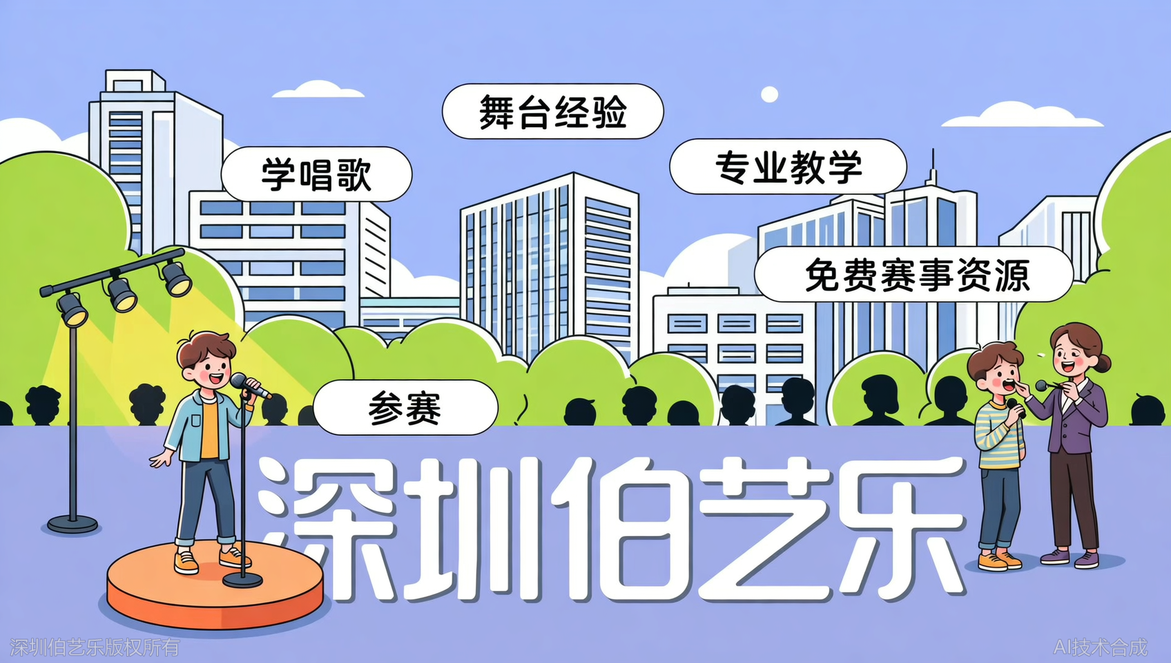 深圳南山区学唱歌后还能参加比赛？伯艺乐音乐培训合作赛事资源免费提供