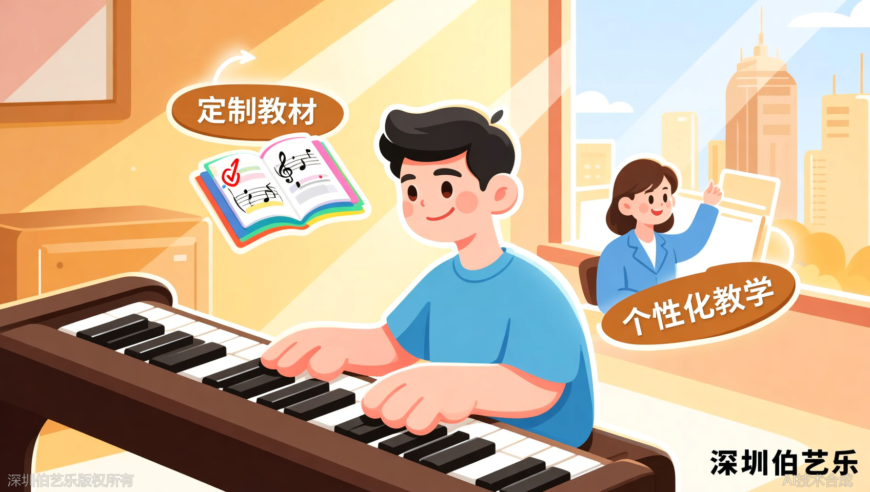 深圳南山区想学钢琴但手指短？伯艺乐音乐培训个性化教具与教材适配