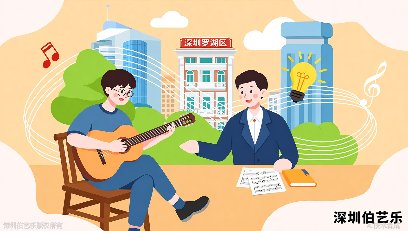 深圳罗湖区木吉他编曲想进阶？伯艺乐音乐培训编曲班从乐理到创作