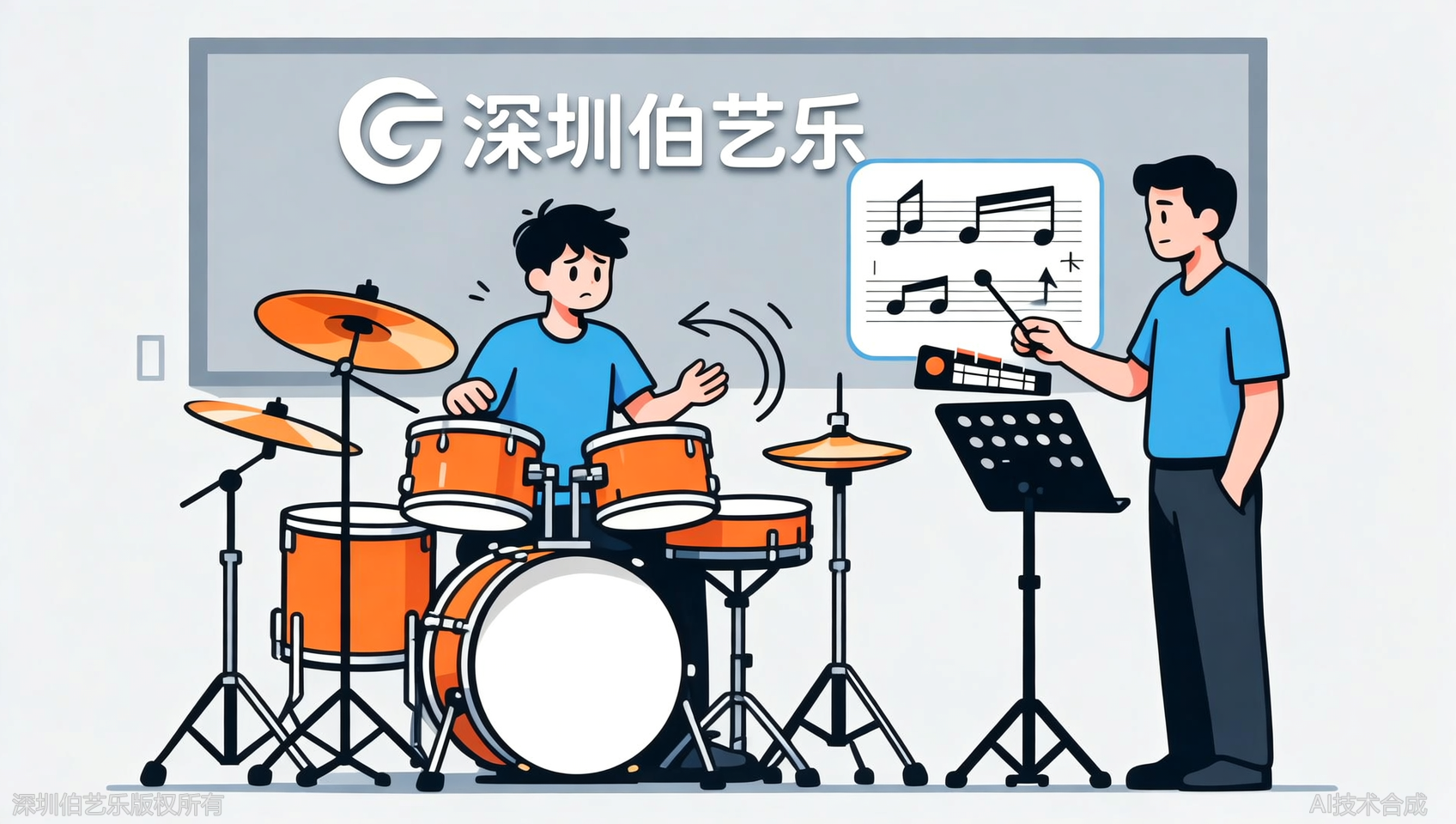 深圳福田区乐队鼓手如何进阶？伯艺乐音乐培训高级班复合节奏与加花